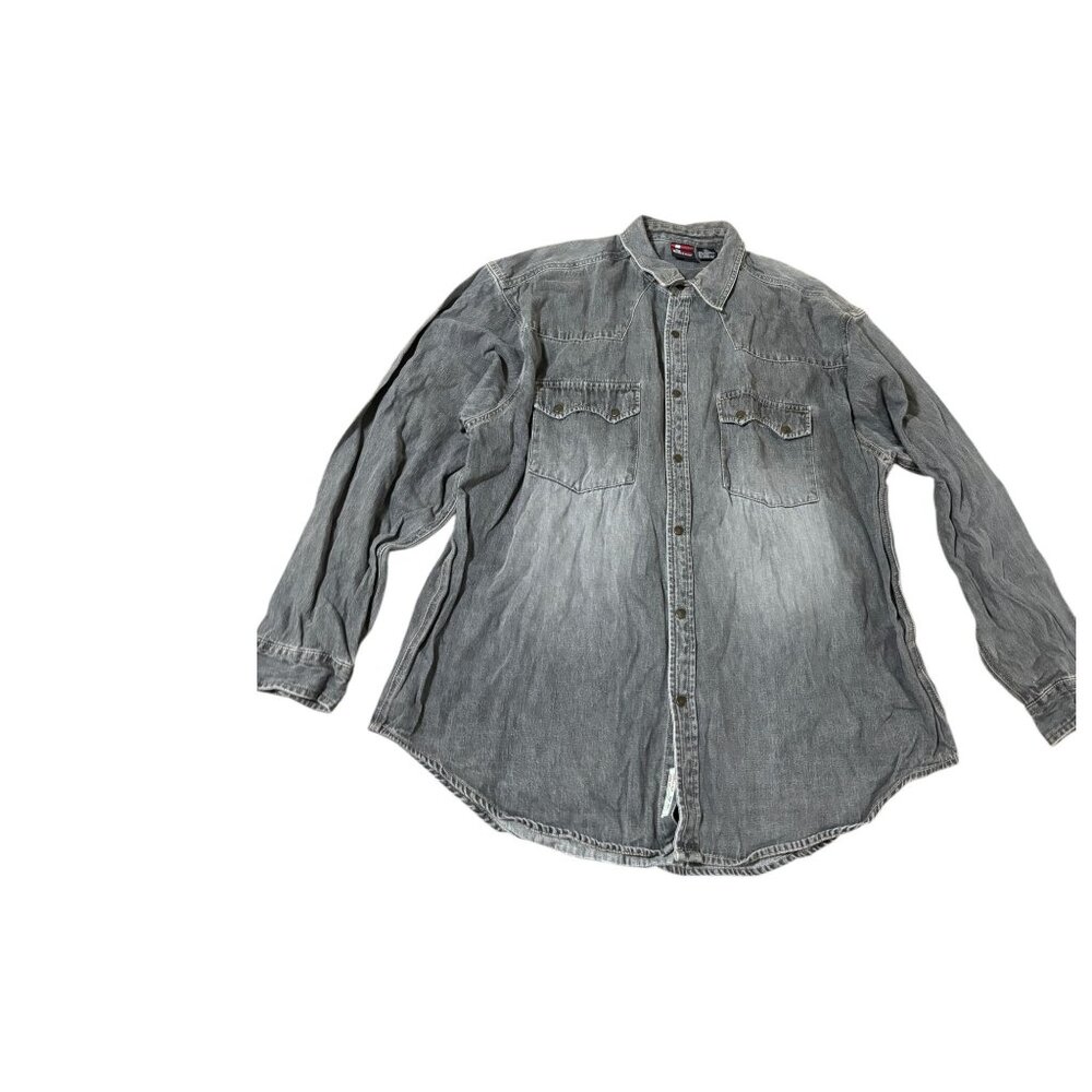 Bugle Boys Men's Gray Wash XL Denim Shirt